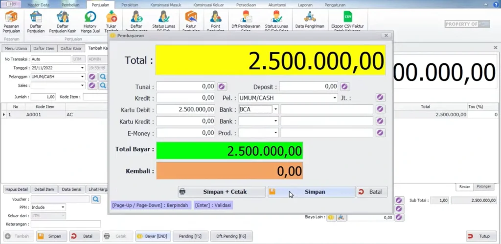 aplikasi IPOS toko elektronik
