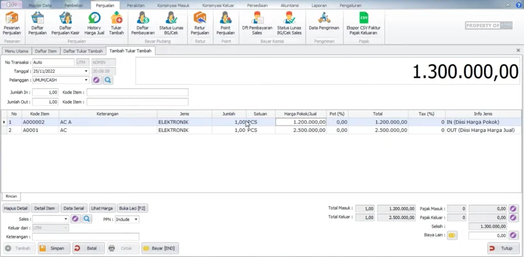 aplikasi IPOS toko elektronik