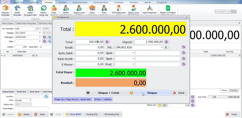 aplikasi IPOS toko elektronik