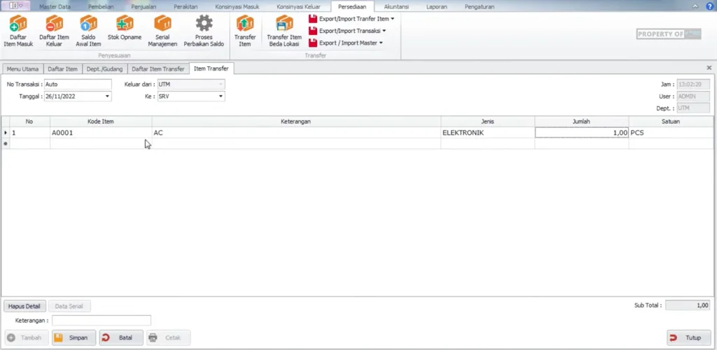 aplikasi IPOS toko elektronik