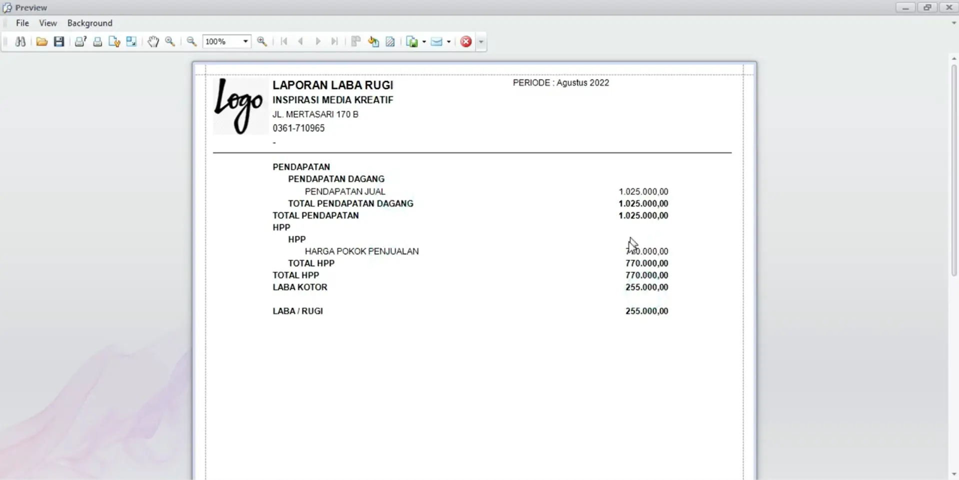 aplikasi IPOS toko pakaian