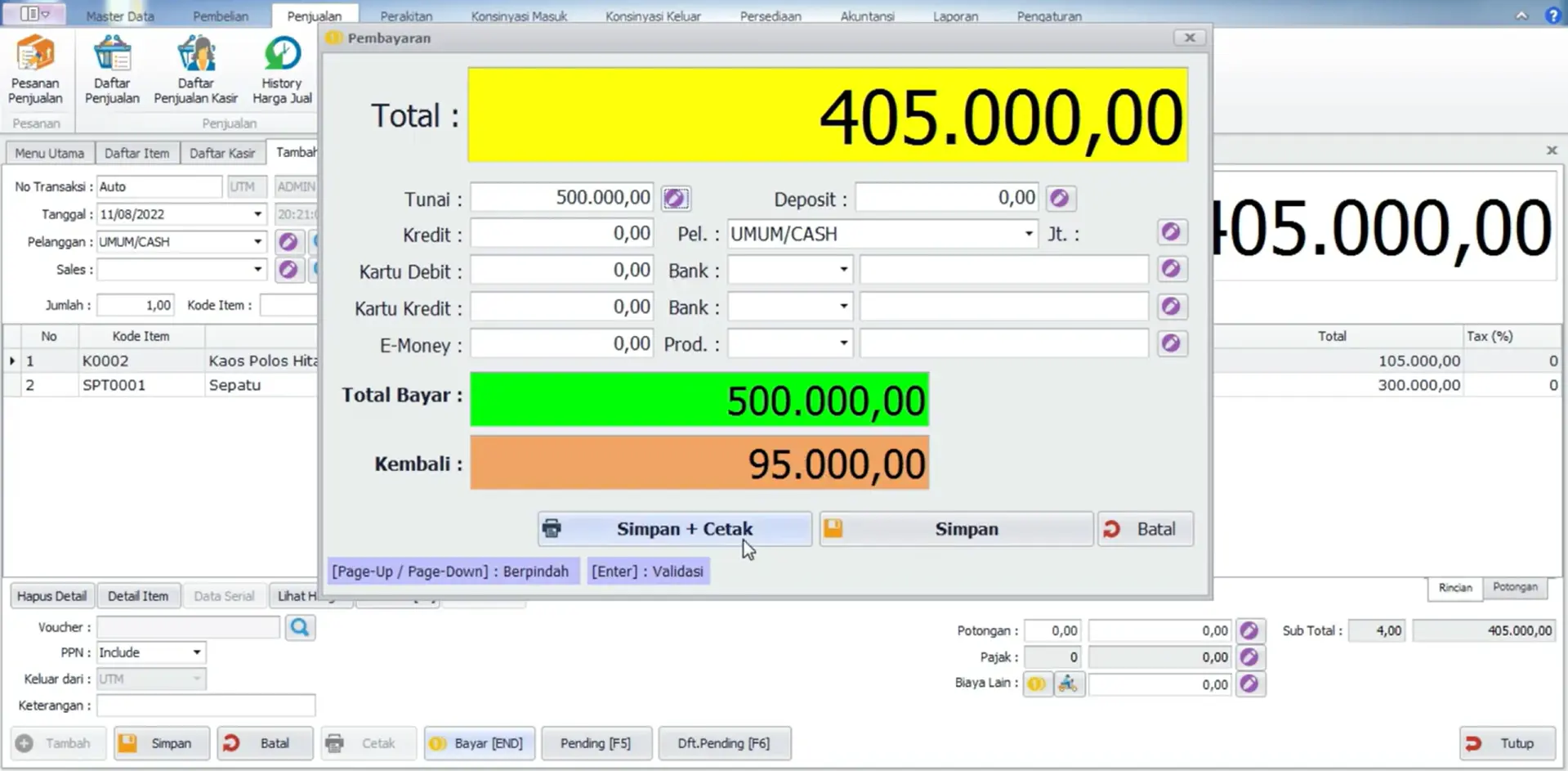 aplikasi IPOS toko pakaian